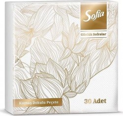SOFIA FABRIC TEXTURED (33*33) WHITE NAPKIN 30-PIECE*16