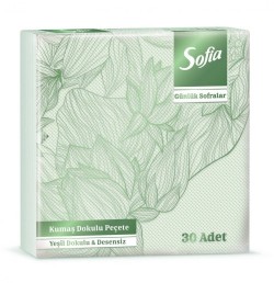 SOFIA FABRIC TEXTURED (33x33) GREEN NAPKIN 30 PCS * 16