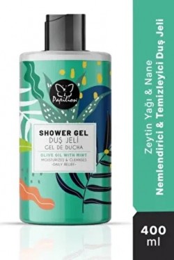 PAPILION SHOWER GEL 400 ML OLIVE OIL WITH MINT*12