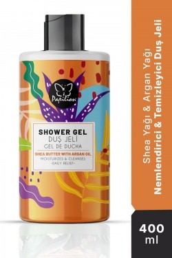 PAPILION SHOWER GEL 400 ML ARGAN AND SHEA BUTTER*12