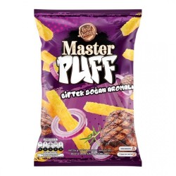 MASTER PUFF STEAK SEASONED CORN SNACKS 90 GR * 16