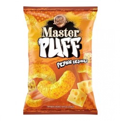 MASTER PUFF CHEESE SEASONED CORN SNACKS 90 GR * 16