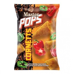MASTER POPS CORNET PAPRICA FLAVORED CORN 110 GR*16
