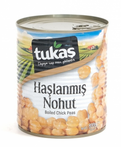 TUKAŞ 800 GR BOILED CHICKPEAS TIN*12