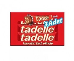 TADELLE 30 GR HAZELNUT FILLED CHOCOLATE 3-PIECE*12