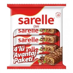 SARELLE 33 GR MILK CHOCOLATE COATED HAZELNUT WAFER 4-PIECE*16