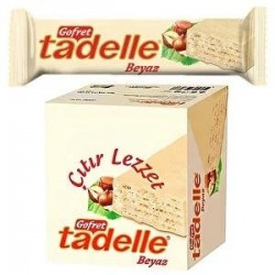 TADELLE 28 GR WHITE CHOCOLATE WAFER*28