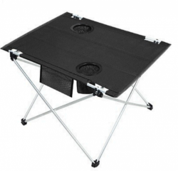 CAMPING TABLE (KM11101) WITH CUP SMALL BLACK*12