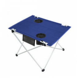 CAMPING TABLE (KM11105) WITH CUP SMALL DARK BLUE*12