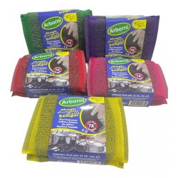 ARBORNI MAGIC STAINLESS WIRE SPONGE 2 COLORED * 24